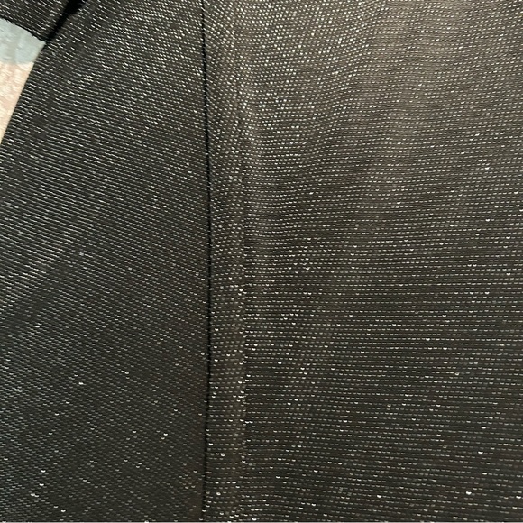 Anna Cai ~ Black Metallic High-Rise Wide-Leg Pants - Picture 6 of 7